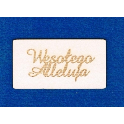 BEERMATA #1,5mm Wesołego Alleluja 6,5x3,5cm / tabliczka prosta / Scrapbooking / IV ,  birmata